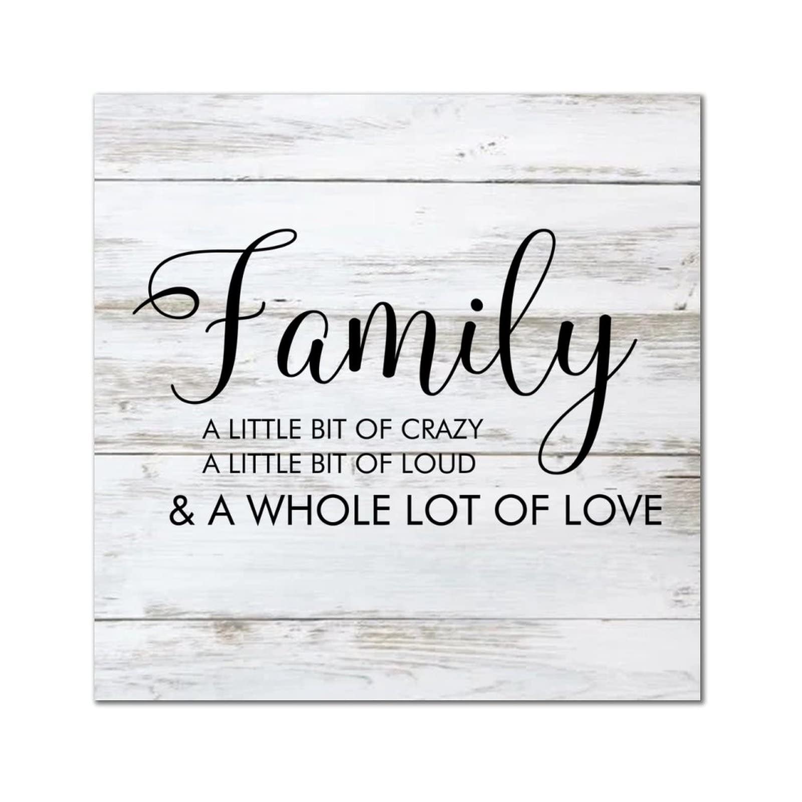 Plaque en bois Family rétro cadeau pendaison de crémaillère