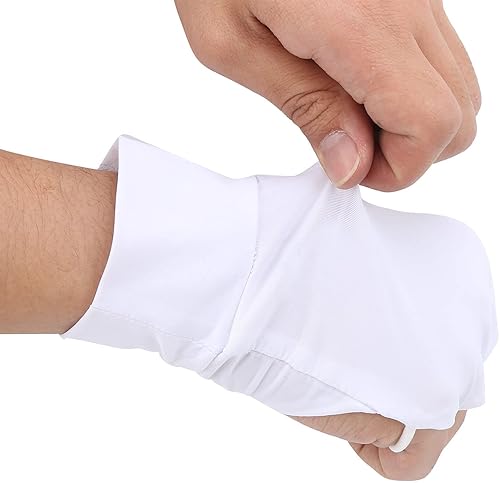 Miniatura 5 de Guantes de golf Half Golf, guantes de golf de seda de hielo con protección UV para hombres y mujeres, talla L, color blanco