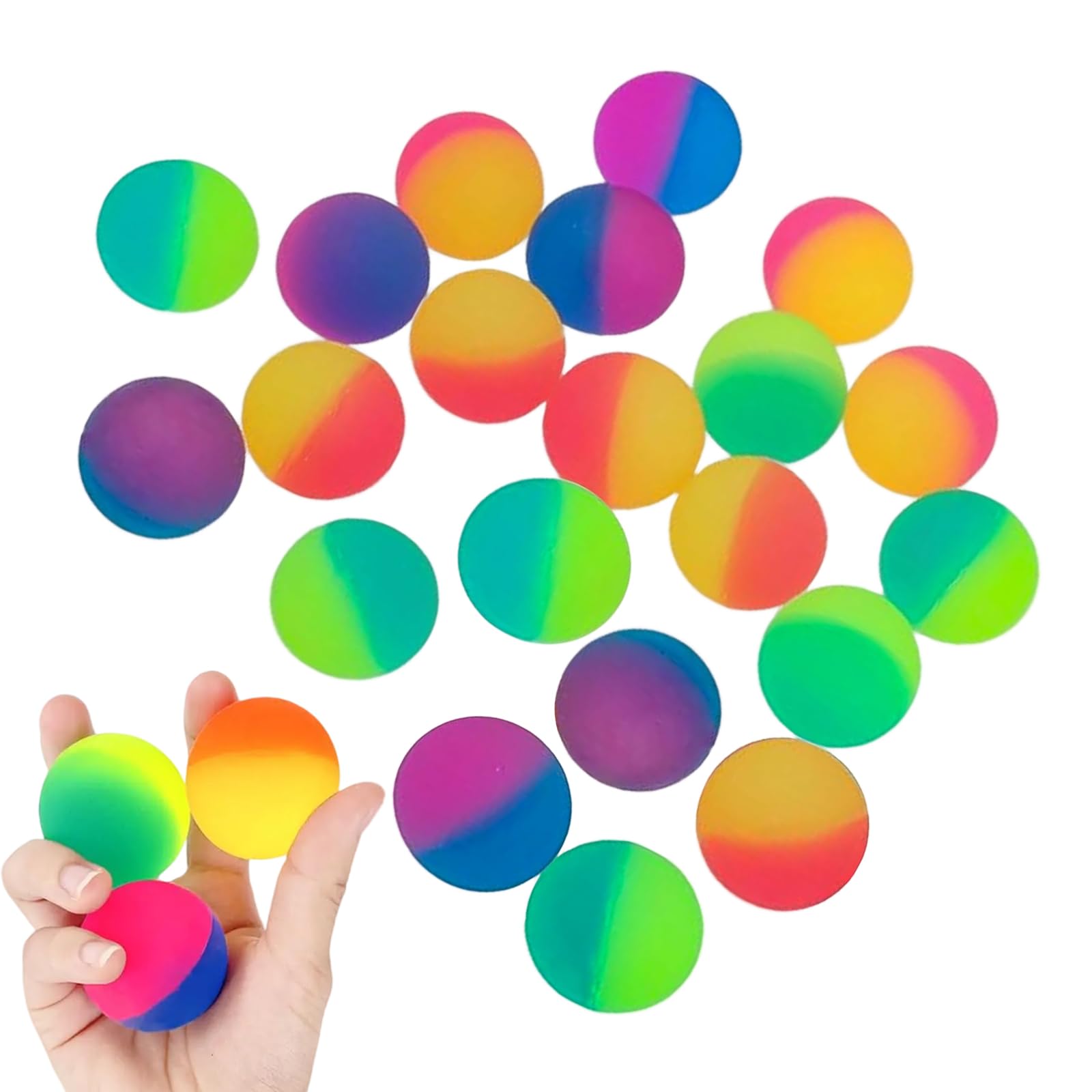 Pllieay 20PCS Palline Rimbalzanti, Palline Rimbalzanti a Tema Spaziale 32mm per Bambini Bomboniere, Riempimento Sacchetti Regalo, Halloween