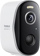 Baseus Security N1 Caméra Surveillance WiFi Extérieur sans Fil, HD 2K, 145 Degrés, Batterie de 210j, IP67, Vision Nocturne, Caméra Extérieure Nécessite la HomeStation H1, Pas de Frais Mensuels