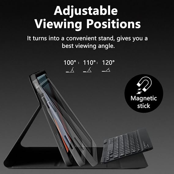 Apple iPad 11th Generation A16 11th/10th.Case Mobax Turkish Keyboard Black with Case Wireless Keyboard compatible with Generation 10.9inc