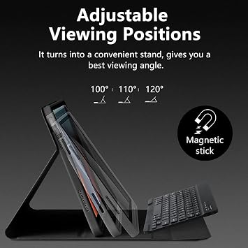 Apple iPad 11th Generation A16 11th/10th.Case Mobax Turkish Keyboard Black with Case Wireless Keyboard compatible with Generation 10.9inc