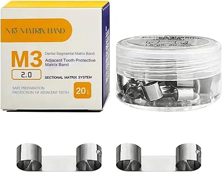 Dental Adjacent Tooth Protection Matrix, Autoclavable Sectional Contoured Matrices Baffle Type Matrix Dentistry Tools Materials.-S
