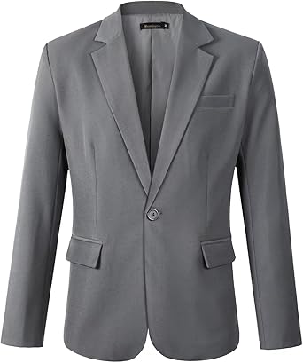 Beninos Mens Sport Coat Casual Blazer One Button Business Suit Jacket