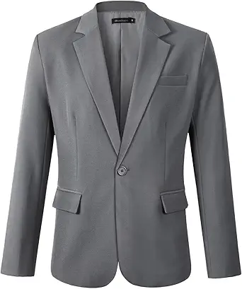 Beninos Mens Sport Coat Casual Blazer One Button Business Suit Jacket