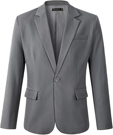 Beninos Mens Sport Coat Casual Blazer One Button Business Suit Jacket
