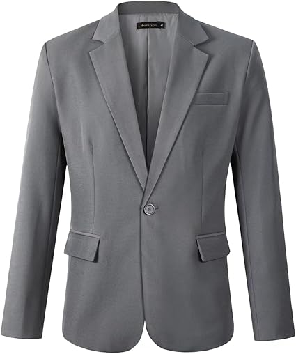 Beninos Mens Sport Coat Casual Blazer One Button Business Suit Jacket