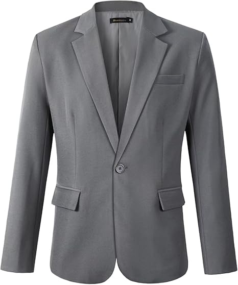 Beninos Mens Sport Coat Casual Blazer One Button Business Suit Jacket