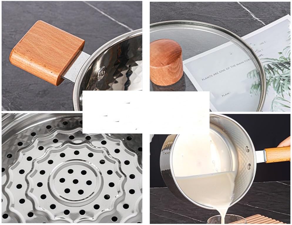 Uncoated Stainless Steel Milk Pot Household Complementary Food Small Pan Fried Instant Noodles image 4