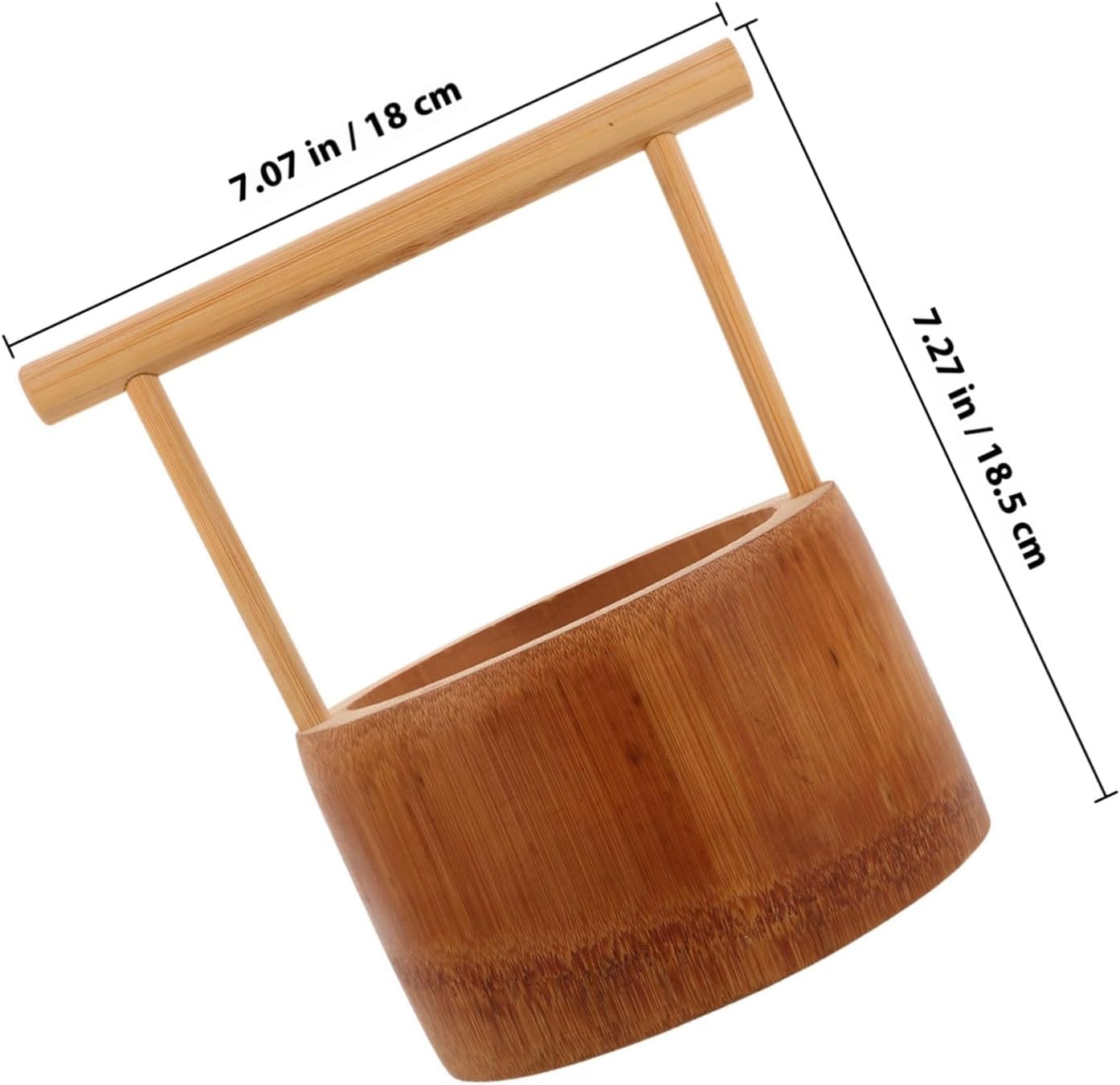 Handheld Small Bucket Snack Serving Holder Food Storage Container with Handle for Tea Ceremony and Candy Display