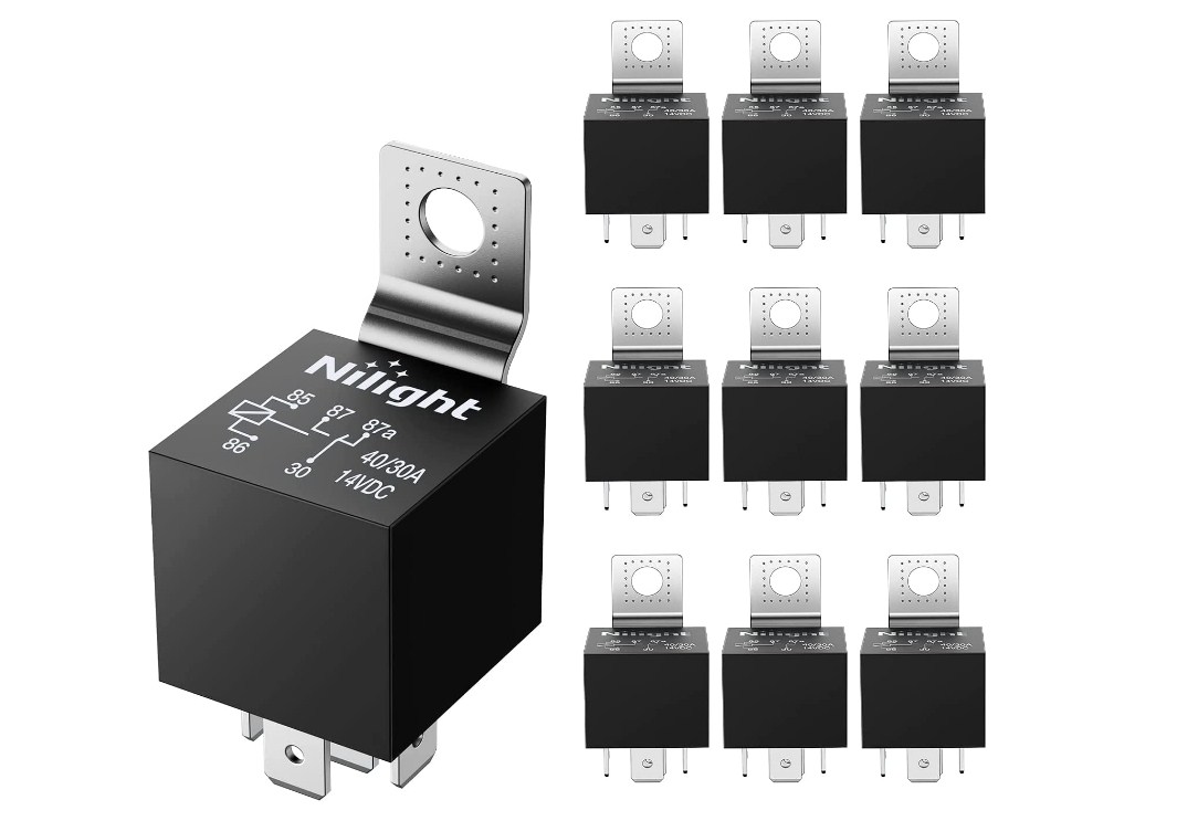 Image of Nilight 10 Pack SPDT 5PIN Electrical Relays 12V 30 /40 Amp 5-Pin Switch Relay for Automotive Car Truck Marine Boat