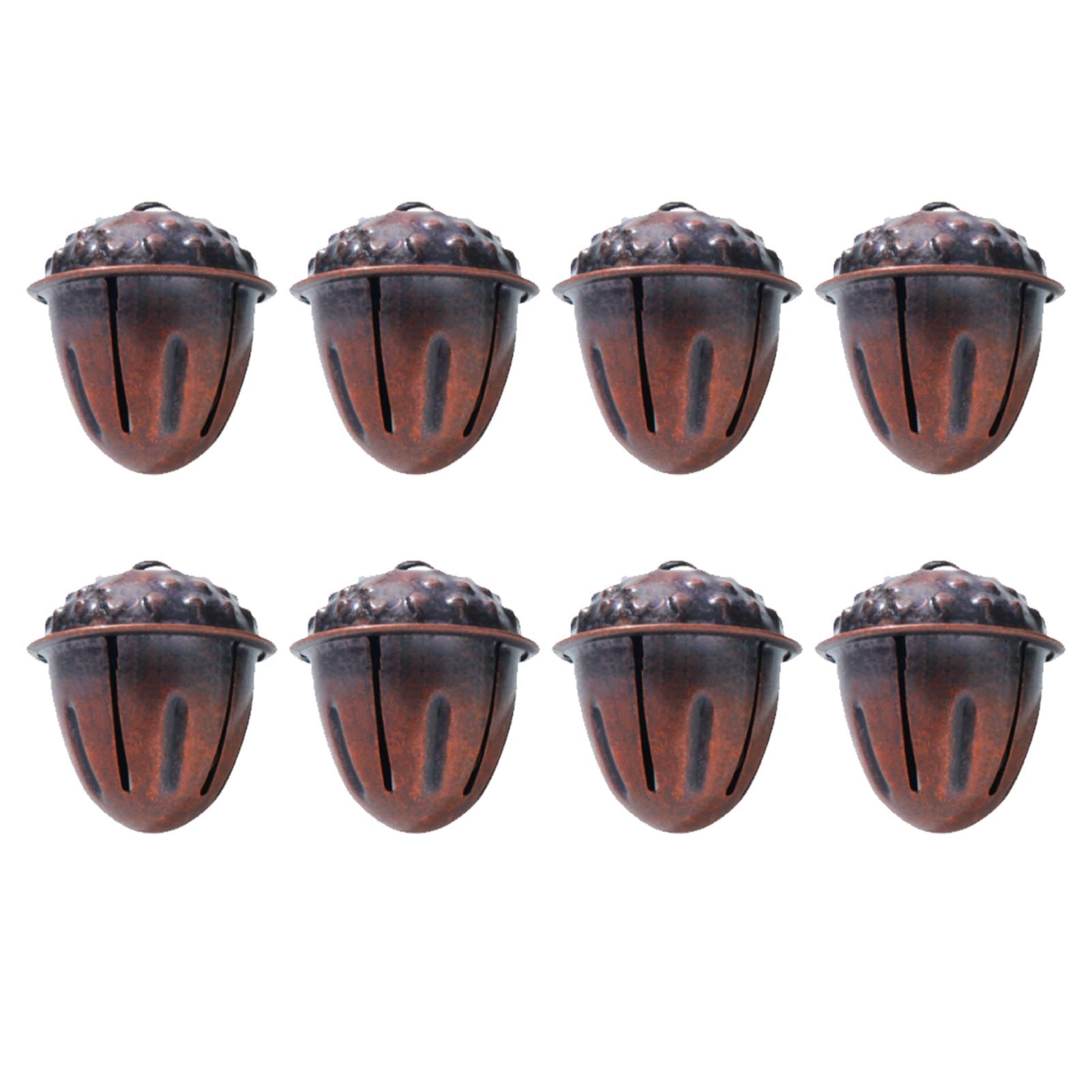 KIOALXZ Golden Bell Christmas Wreath Craft Bells Iron Bells Ornaments DIY Xmas Decor Set Of 8 8Pcs Acorns Jingle Vintage, red bronze