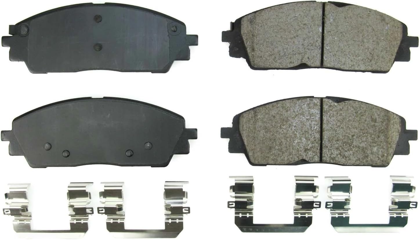 Power Stop Front Brake Kit For Kia Carnival 2022-24 - Ceramic Brake Pads With Installation Hardware, 17-2392
