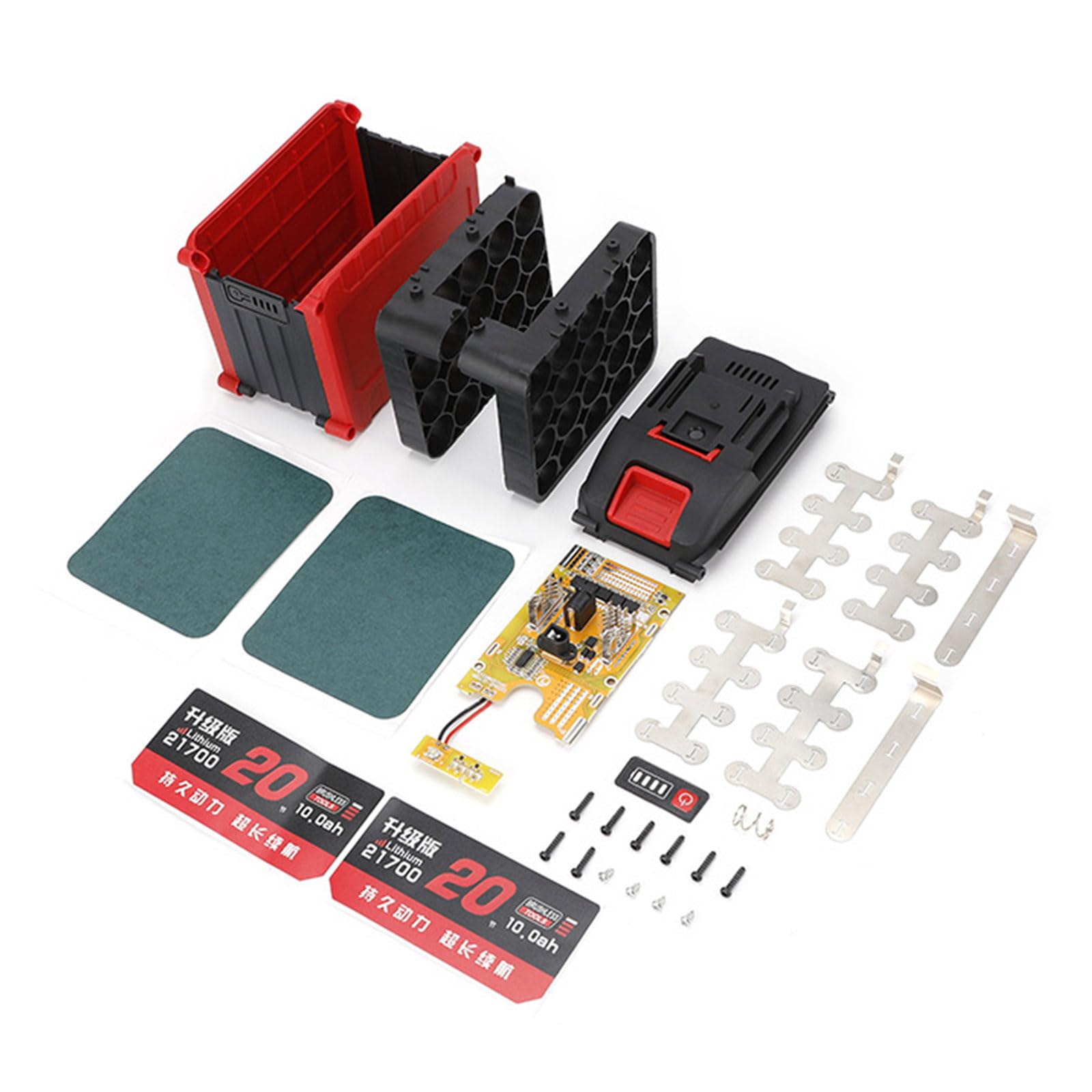 Hzbb 20 Verses Screwdriver Drill Battery Abs Housing 21700 Battery Pack Set Power Tool And Diyer Projects Pack