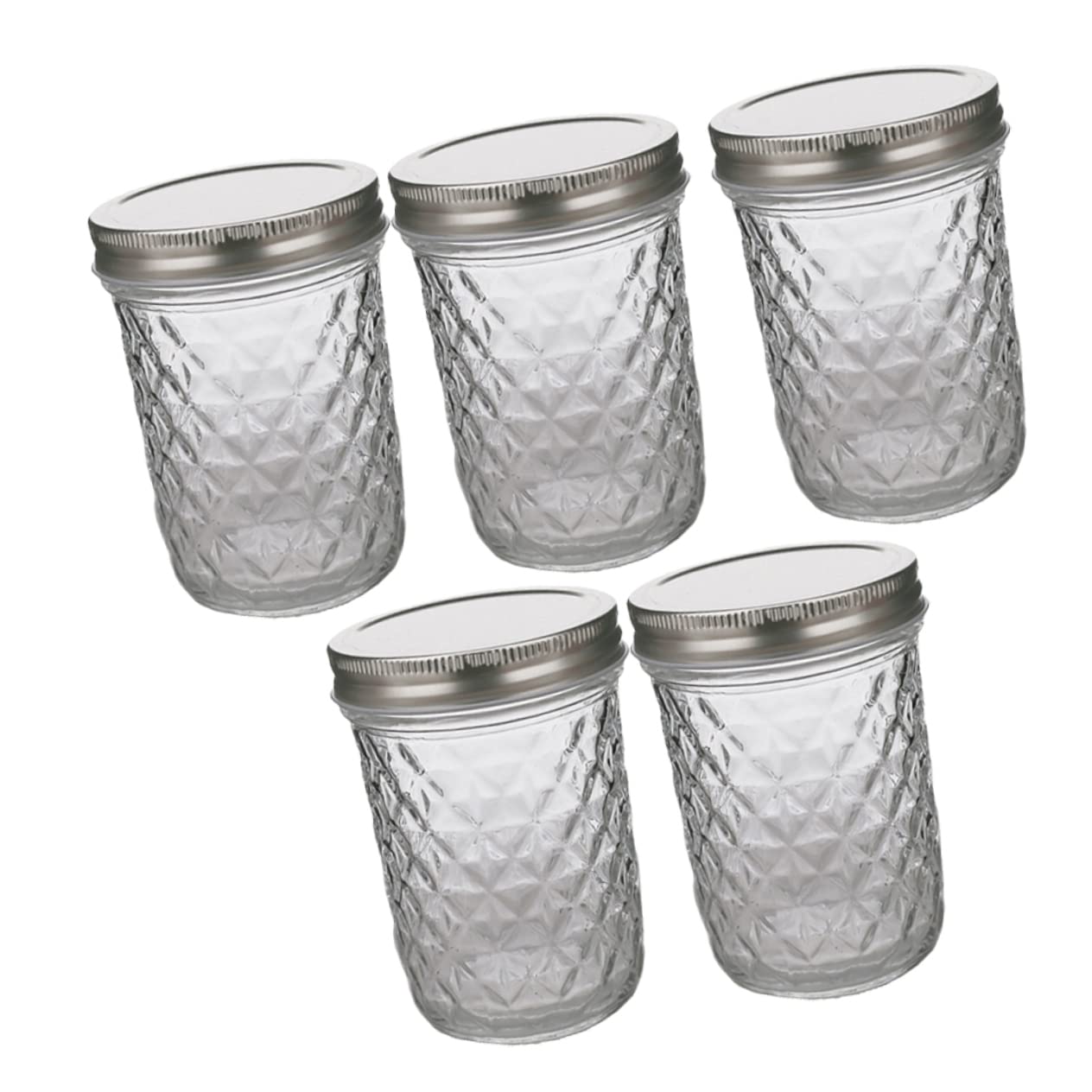 Zerodeko Glasflasche in Flaschenform 5 Stück, 350ml, Wiederverschließbar | Süßigkeiten und Beef Jerky, Dicht Versiegelt mit Spenderfunktion, für Zuhause und Reiseverpackung