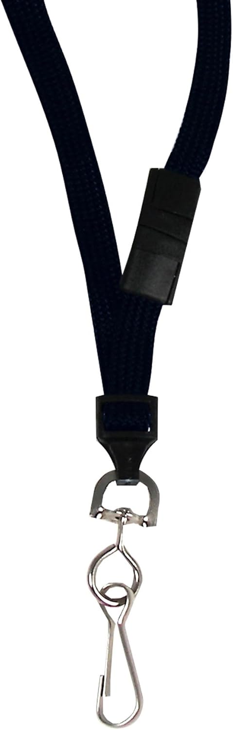 C-Line Breakaway Neck Lanyard with Swivel Hook, Black, 36 Inches Long, 12 per Pack (89511)