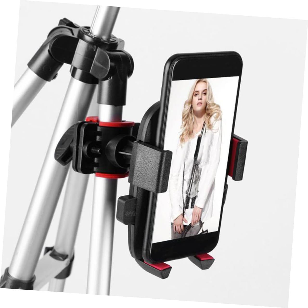 KOMBIUDA Dimmbares LED Ringlicht mit Verstellbarem Aluminium Stativ Handyhalter für Fotoaufnahmen Videoaufnahmen Live Streaming und Make Up USB Betrieben Kompatibel mit Zufällige Farbe