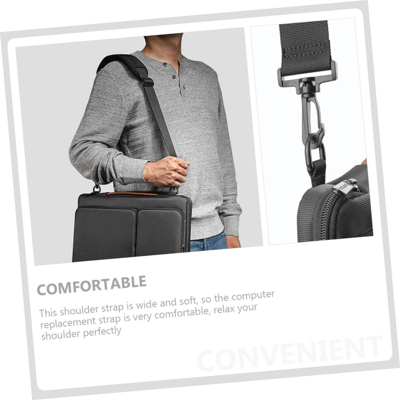 jojofuny 2 Pezzi Cinghia Per Borsa Regolabile Per Borsa Da Golf Con Computer Fibbia Universale Per Tracolla