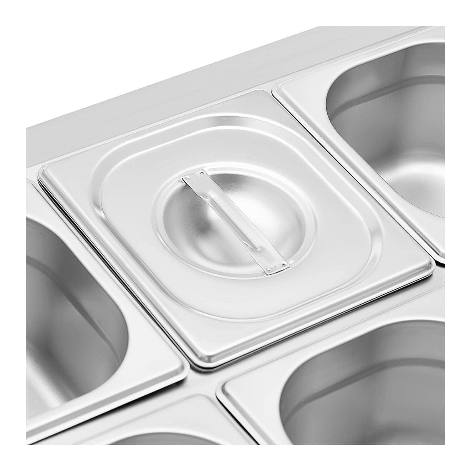 Royal Catering RCPN-07 Support à bacs GN Support bac gastro Support pour bac gastronorme Support bac Gastro Norm 2 x 4 bacs GN 1/6 12,8 l