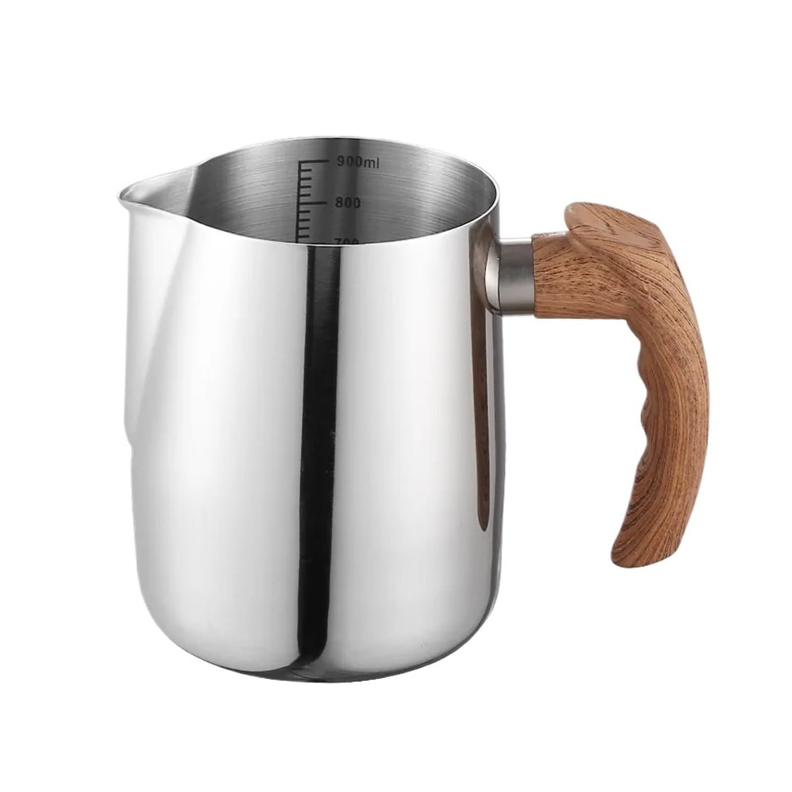 600/1000ml Stainless Steel Non-Stick Milk Jug Pull Flower Cup