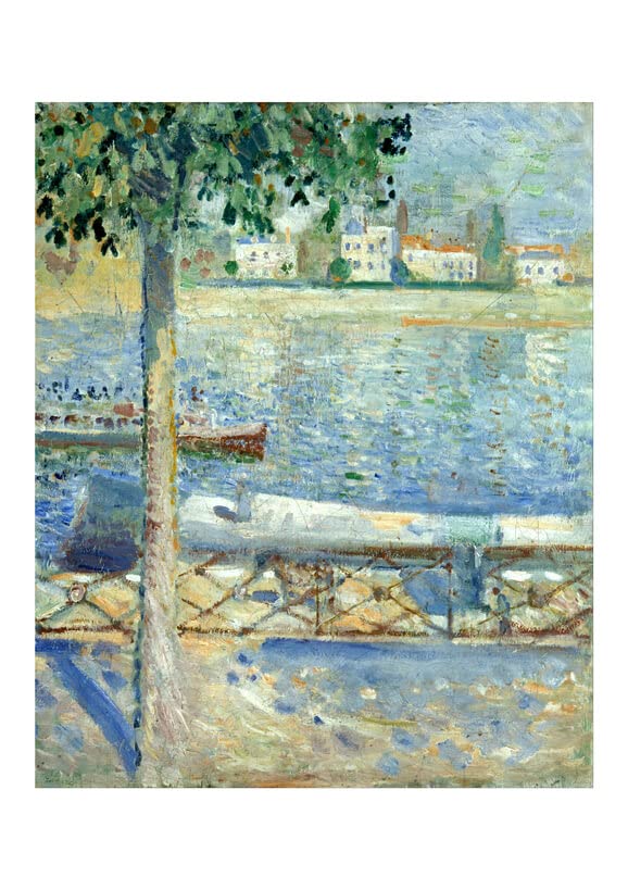 The Seine at Saint Cloud poster encadré Edvard Munch avec finition semi-brillante premium XL