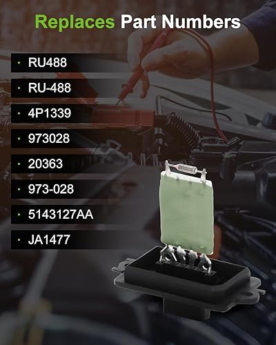 Miniatura 87 de SCITOO Resistencia de motor de ventilador HVAC para 2008-2013 para Chrysler 300/2008-2016 para Town & Country/2008-2010 para Dodge Charger/2008-2018