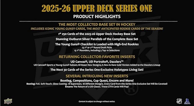 Upper Deck 2025-26 Series 1 Hockey Binder Starter Kit miniatura 2