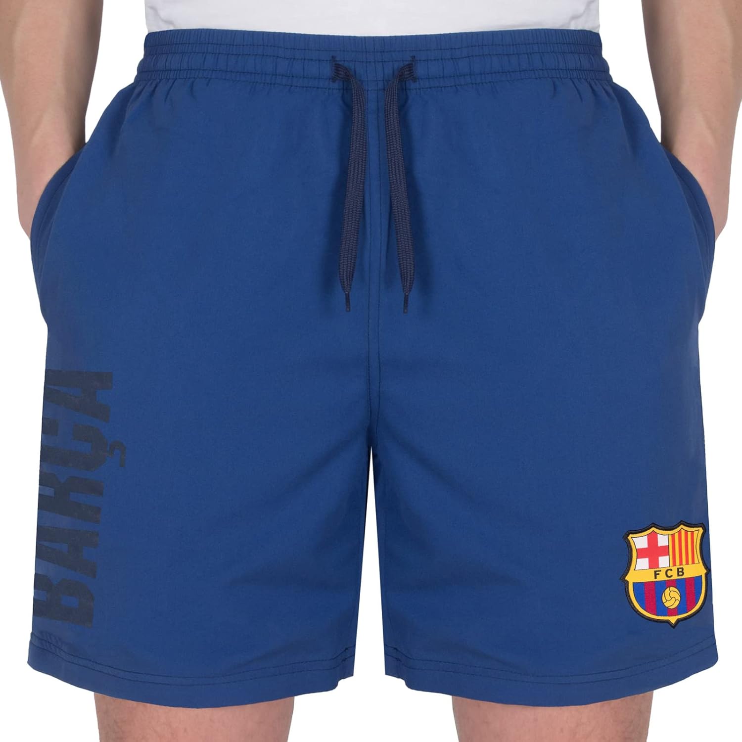 FC Barcelona Shorts Mens Poly Official Soccer Gift - Image 2