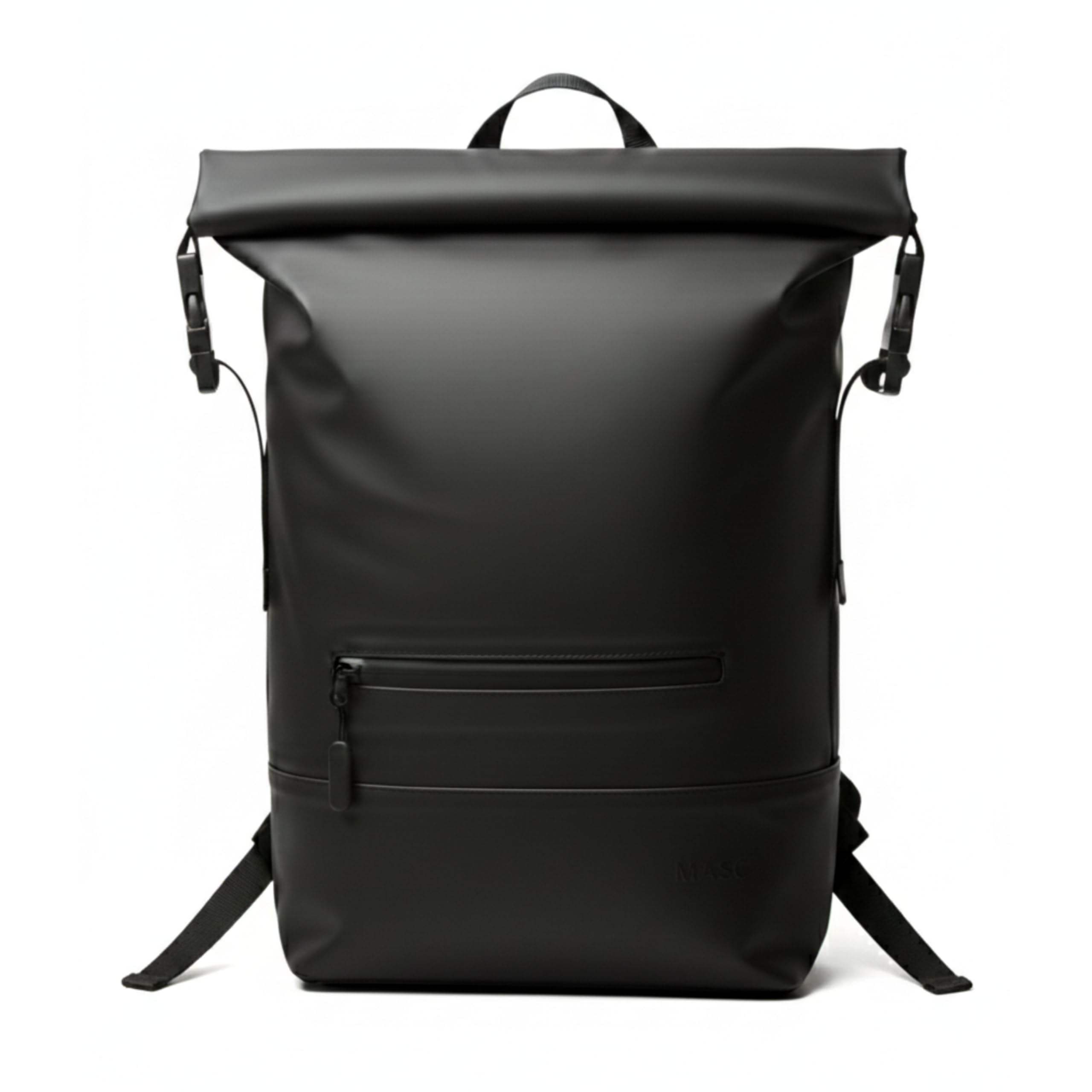 MASC Sac à dos Rolltop pour bureau, sac à dos de travail, porte-PC 17 pouces, élégant et imperméable, parfait pour homme et femme