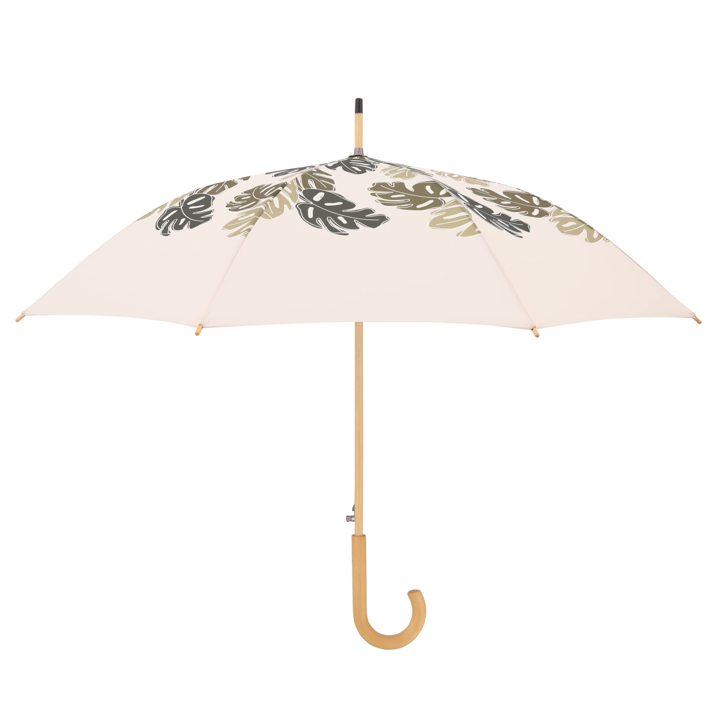 Doppler Ombrello Nature Collection A Bastone Lungo 89 Cm - Apertura Automatica, In PET Riciclato E Legno