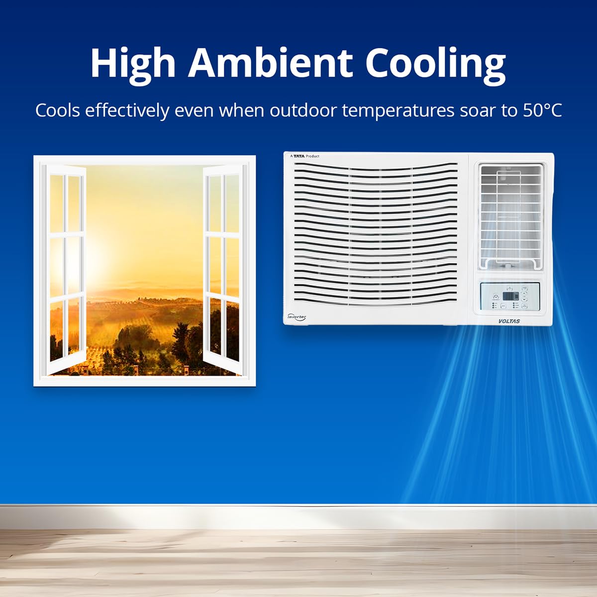 Voltas 1.5 Ton 3 Star Fixed Speed Window Ac (Copper, Sleep Mode, Memory Restart, Anti Dust Filter, Wac 183 Vectra Prism-1, White)