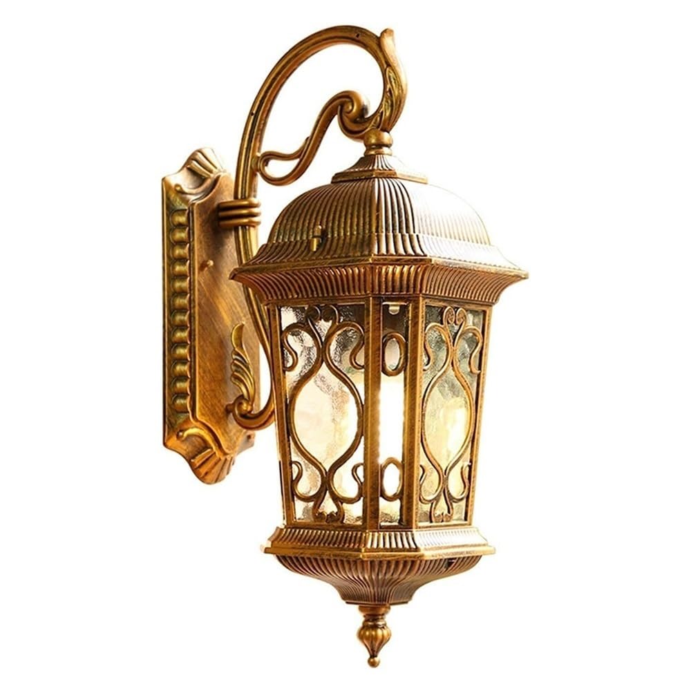 OZBMA Outdoor Wall Lantern Exterior Sconce Retro Patio Decoration Light for Porch Corridor Aisle Garden Lamp(Bronze) (Bronze)
