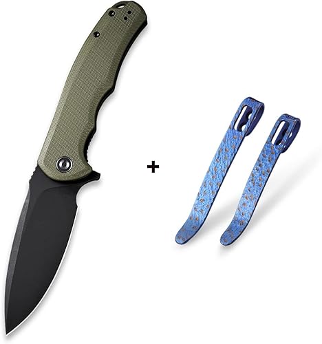 CIVIVI Praxis Clip de bolsillo de titanio, gran juego de cuchillos EDC