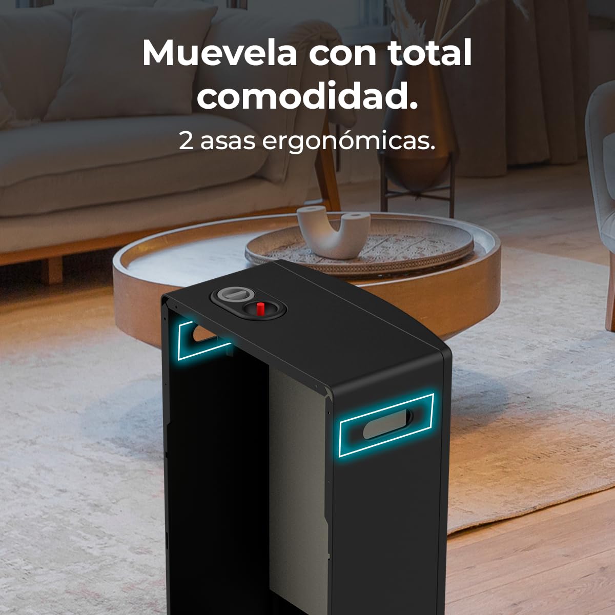 Cecotec Estufa de Gas ReadyWarm 5300 Catalytic. 3000W de Potencia en 2 Niveles, Calor Uniforme, Triple Sistema de Seguridad, Compatible con Bombonas de Gas de 13kg de Capacidad, Asas y 4 Ruedas