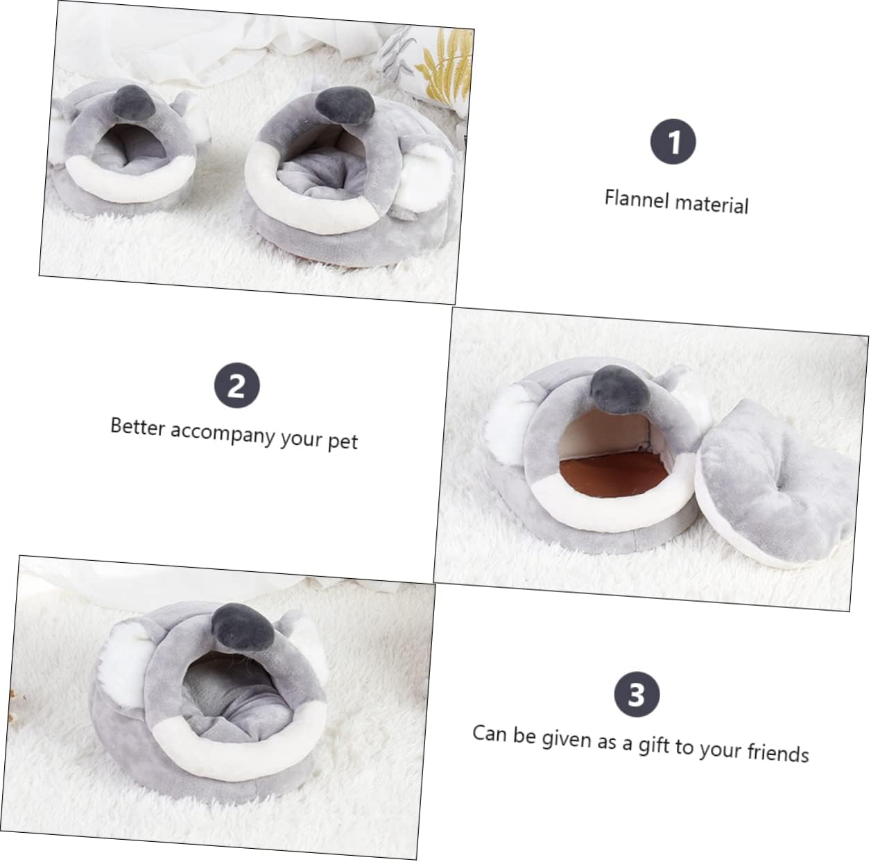 Guinea Pig Cartoon House Bed Soft and Warm Hideout for Small Pets Cozy Hamster Cave Design for Couches Travel and Playtime XL for Comfort