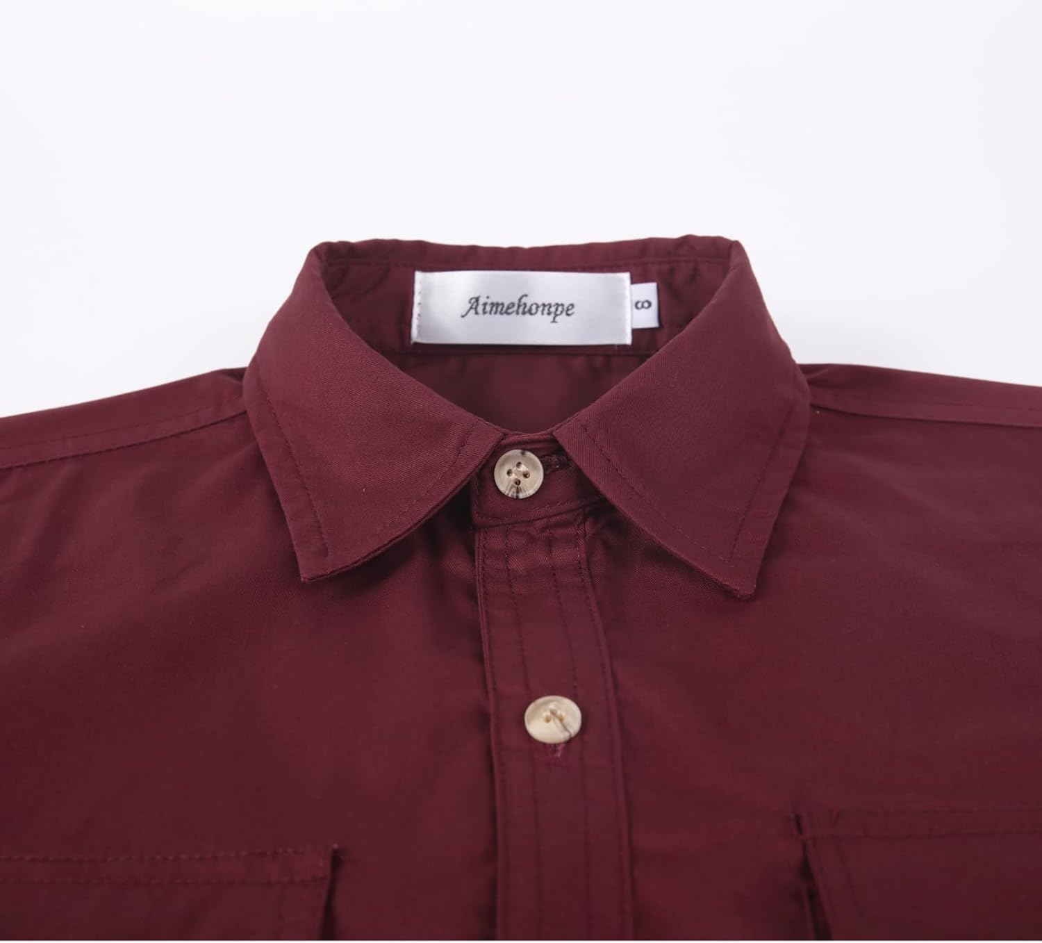 Boys Long Sleeve Button Down Casual Woven Dress Shirt with Two Pockets - Image 3