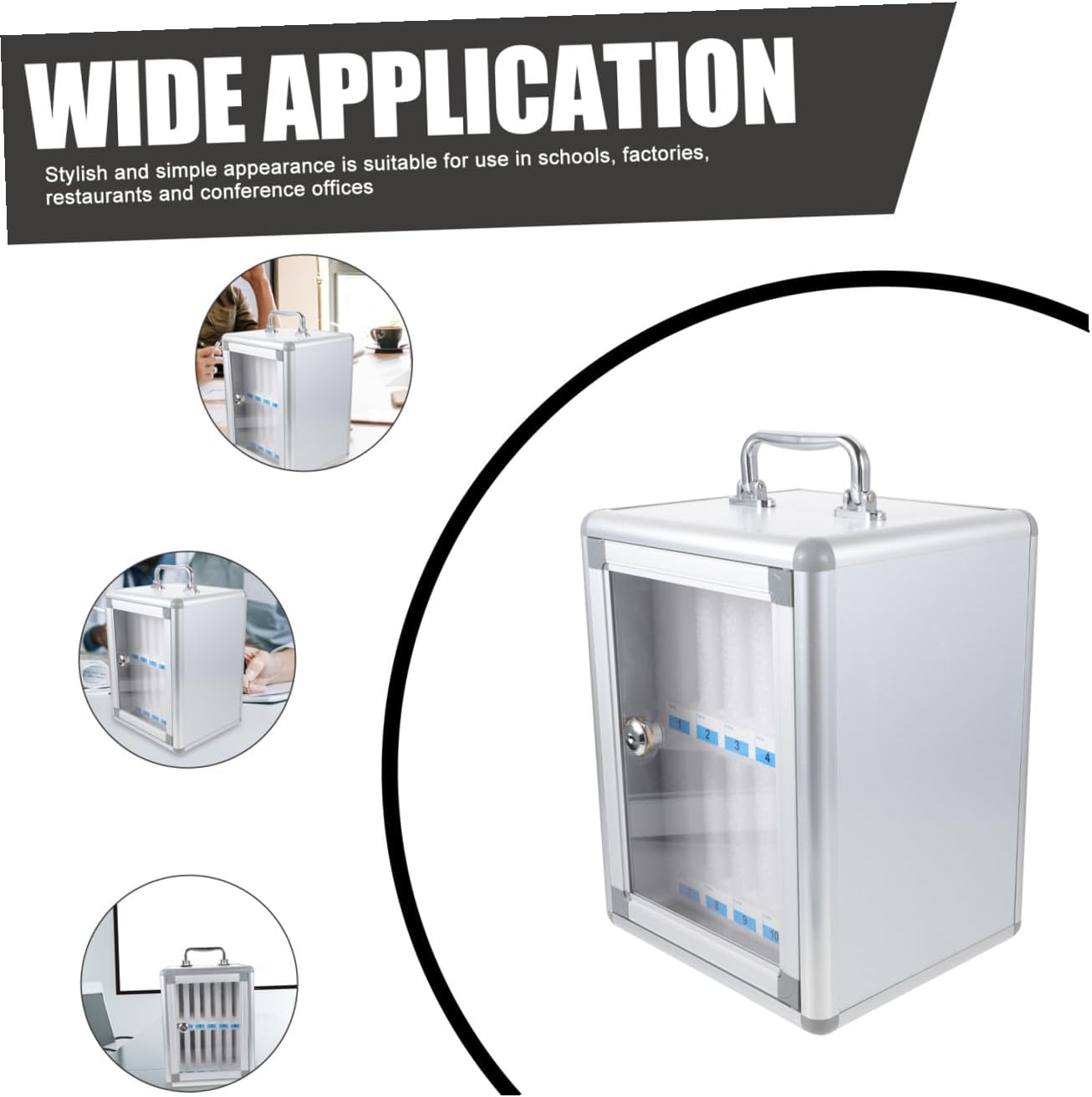 TEHAUX Mobile Phone Locker Storage Case Secure Phone Organizer with for Schools Offices and Restaurants Compact Design for Devices and Fiberboard Construction