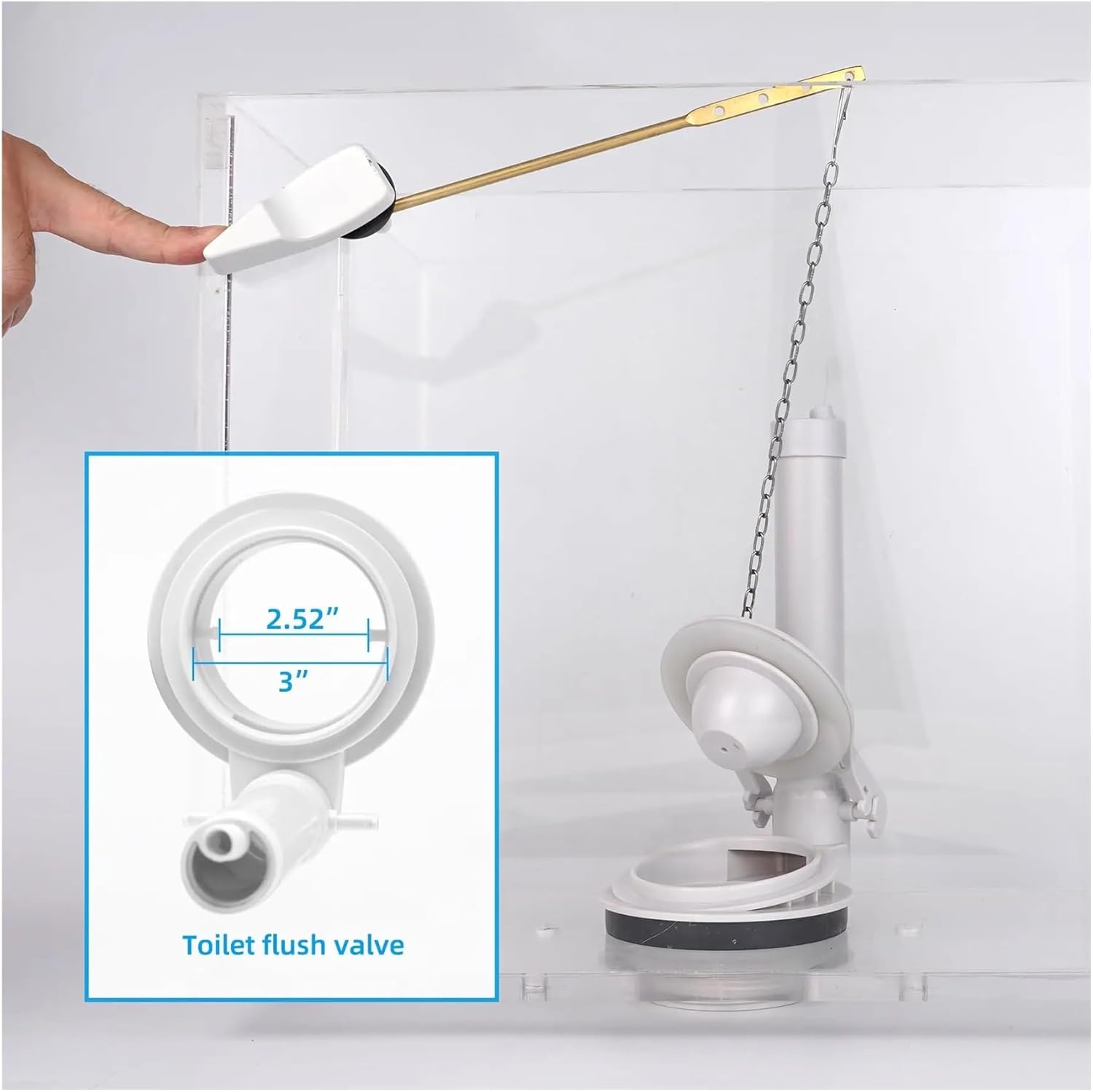 Toilet Flapper Replacement 1 Pcs Universal Toilet Flush Valve, Compatible With Tank Valves (chain Not Included) For Tank Repair