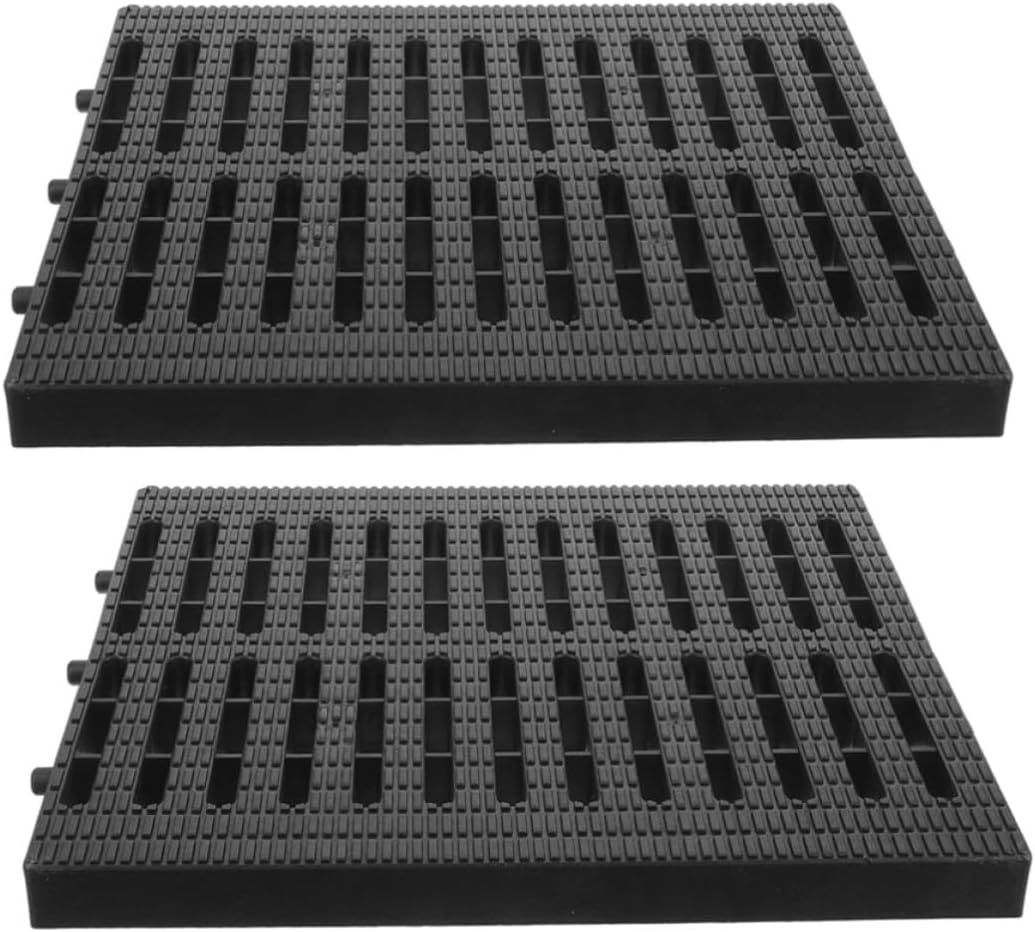 Alipis 2pcs Plastic Drainage Grate Cover Grid Design Lightweight Built to Last Drain Seal Cover for Yard and Garage Use Sturdy Black for Outdoor Sewer and Catch Basin