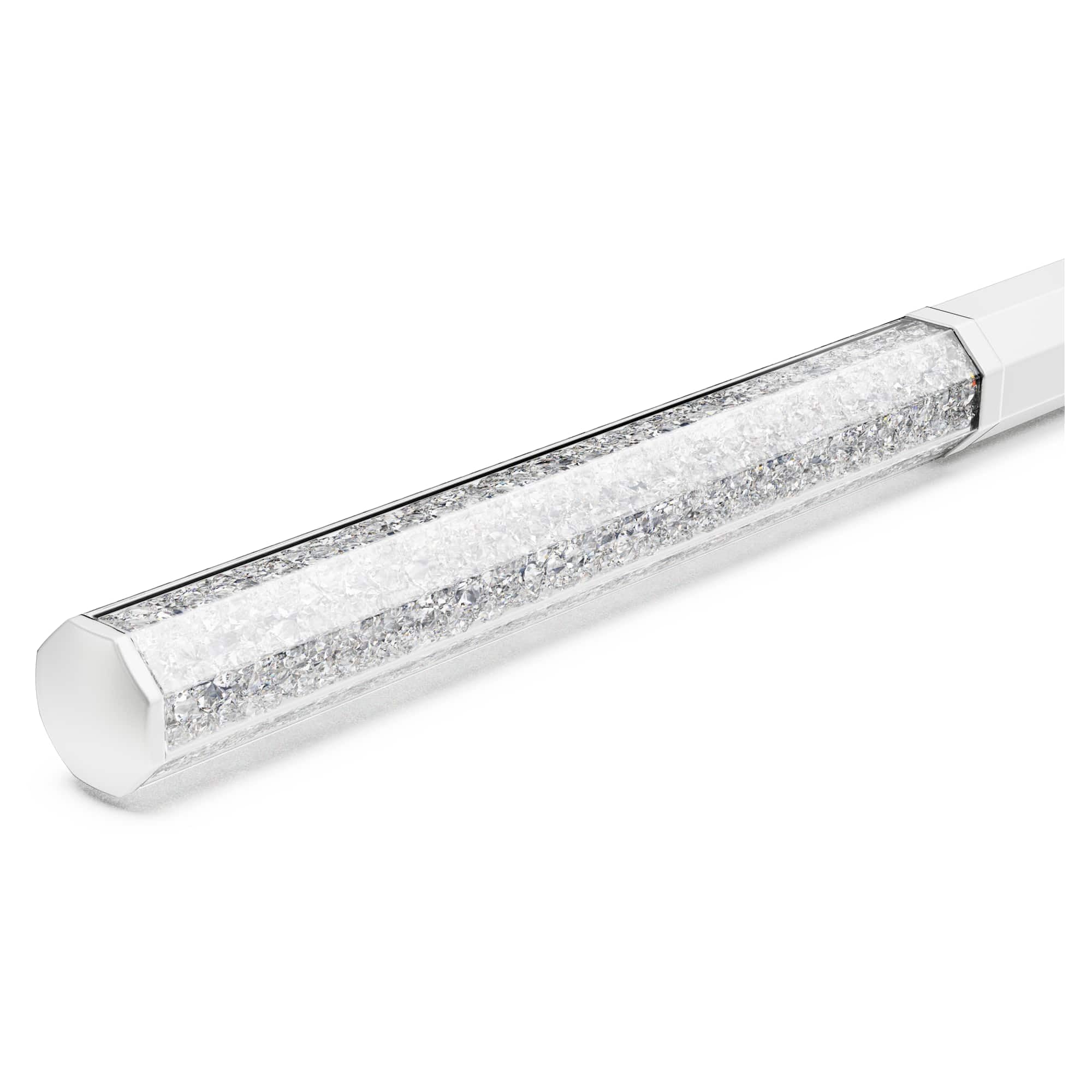 Swarovski Stylo à bille Crystalline serti de cristaux incolores, laqué blanc