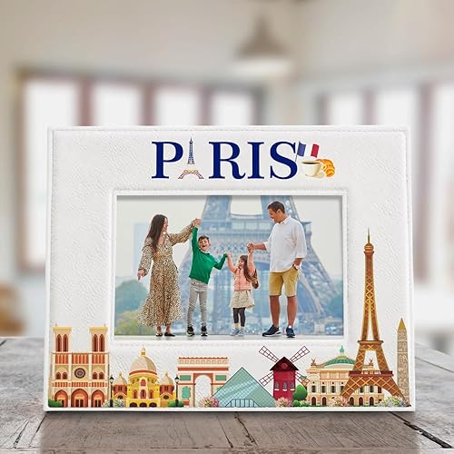 Miniatura 4 de KATE POSH Marco de fotos París, vacaciones familiares en París, boda, compromiso, decoración de París, marco de fotos de la Torre Eiffel (5 x 7