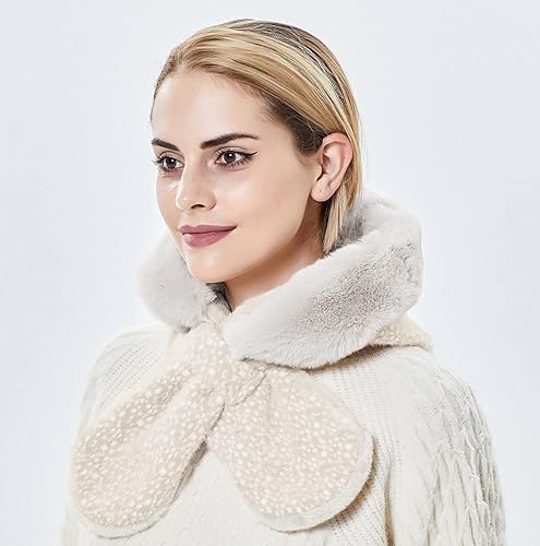 Miniatura 3 de Sombreros de invierno para mujer bufanda de pasamontañas conjunto de clima frío para mujer gorra de calavera con capucha