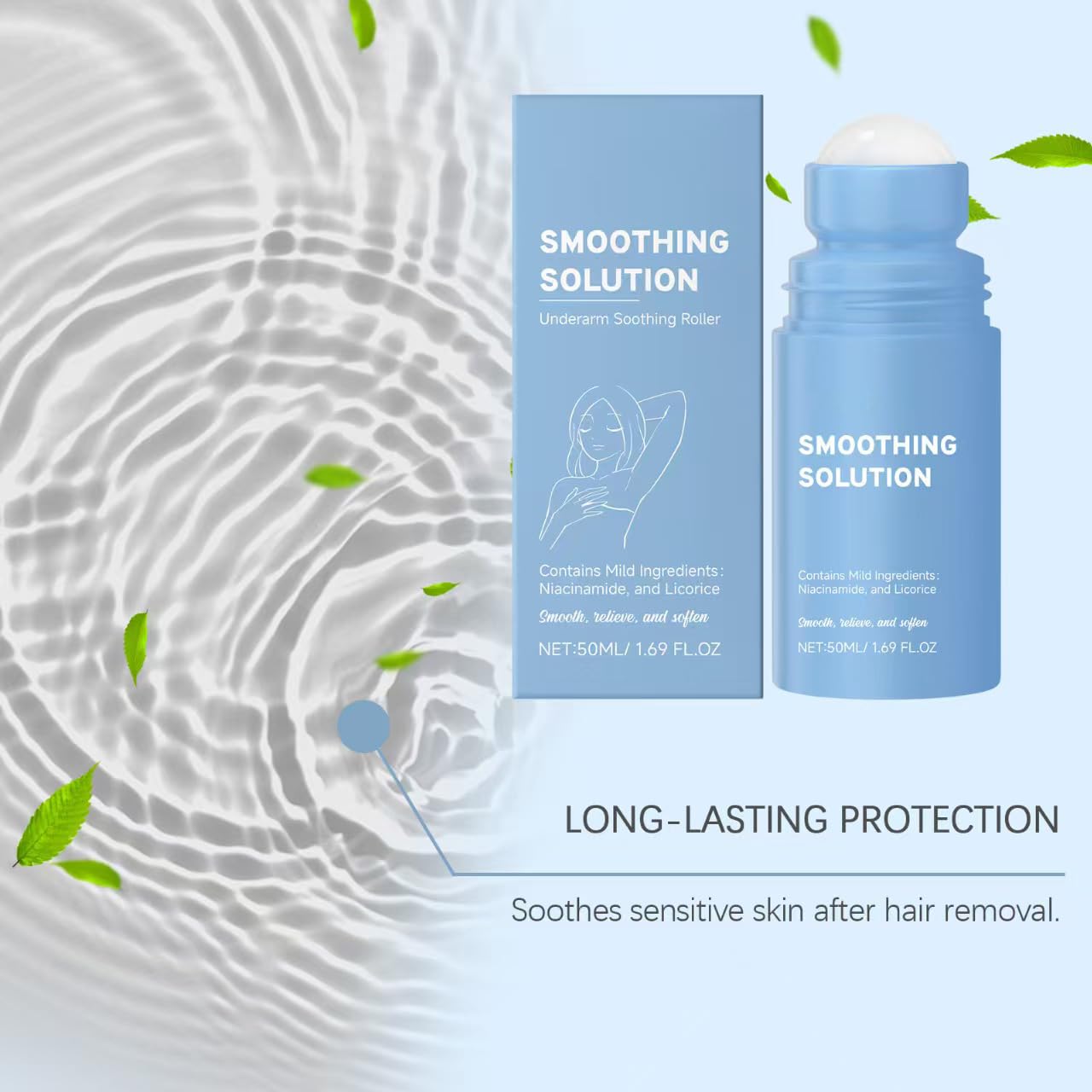 Razor Bumps Treatment for Women, Smoothing Solution Ingrown Hair Treatments, Ingrown Hair Treatments For Bikini Area, Razor Bump Remover, For Legs, Underarms, Line, Bikini Line, Ramiona (1 szt.)