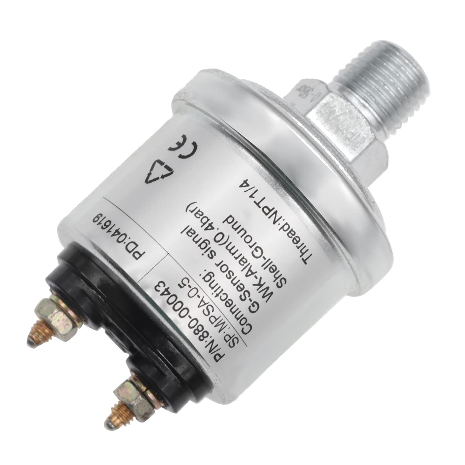 Jauge de pression d'huile de 0 à 5 bar capteur NPT 1/4 pour moteur essence et diesel