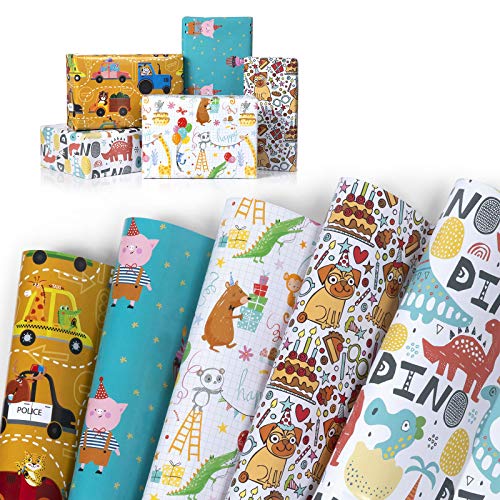 Papel Papel Regalo, WolinTek Hojas Papel De Envoltura De Regalocon para Cumpleaños Despedidas de Soltera, Baby shower, Navidad y...