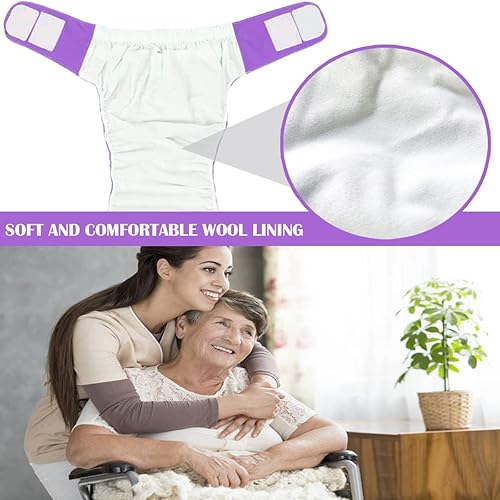 Miniatura 7 de FERCAISH Pañal de tela reutilizable para adultos, lavable e impermeable, protección contra la incontinencia de ancianos, ropa interior con máxima