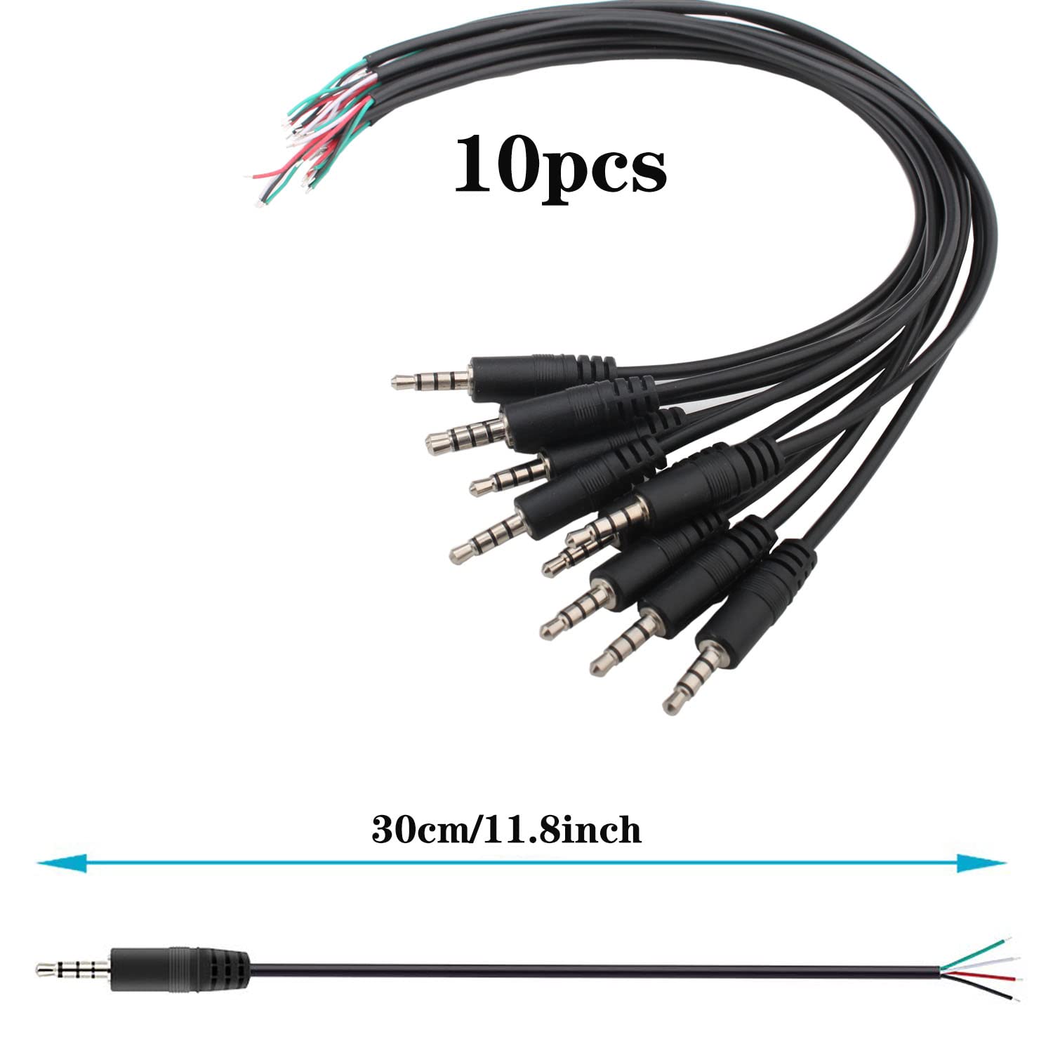 JSER, 2 cavi da USB tipo A maschio a jack AUX maschio da 3,5 mm, connettori per cuffie audio