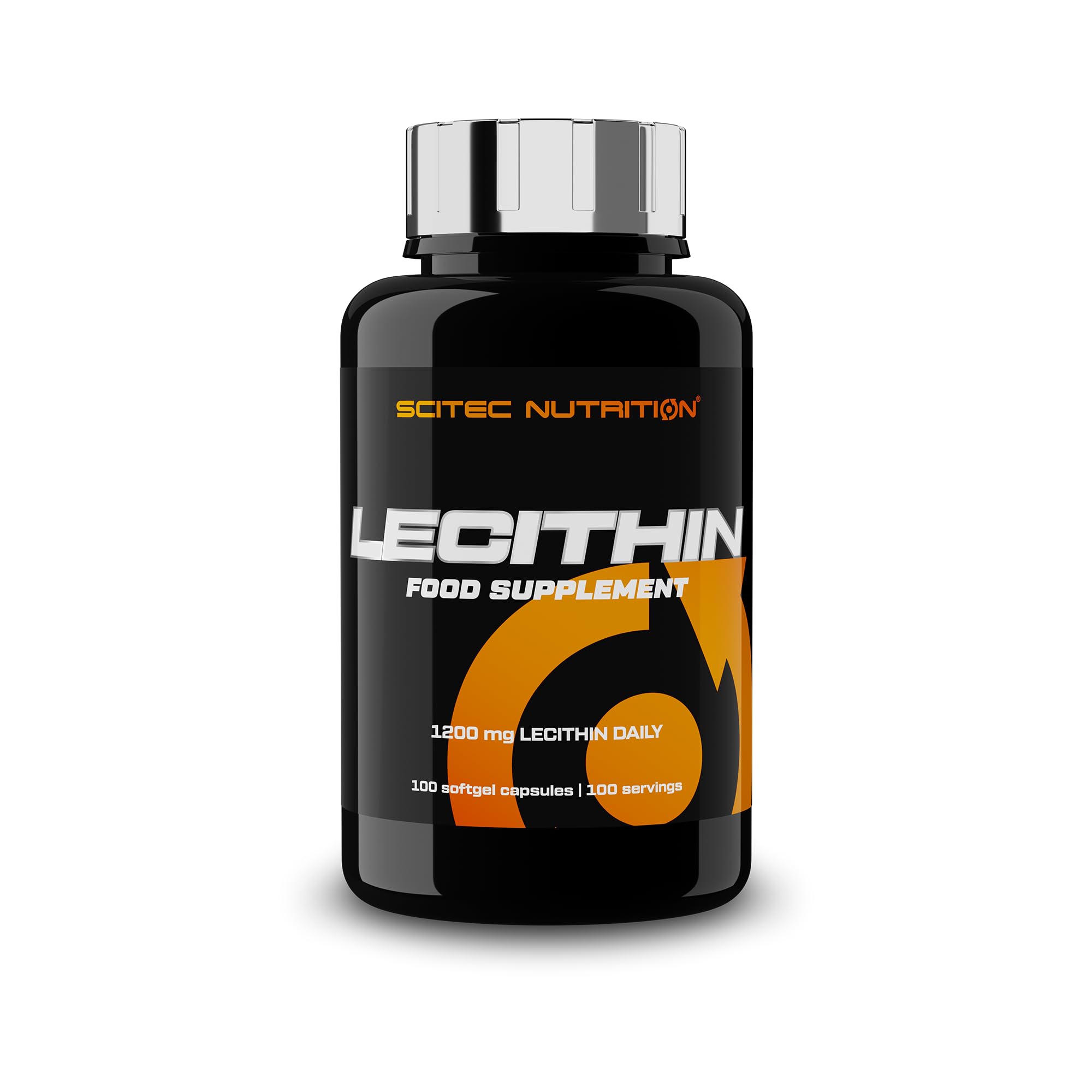 Scitec Nutrition Lecithin | Lecitina de aceite de soja | 1200 mg de lecitina al día | Envase de 100 dosis, 100 cápsulas de gelatina blanda