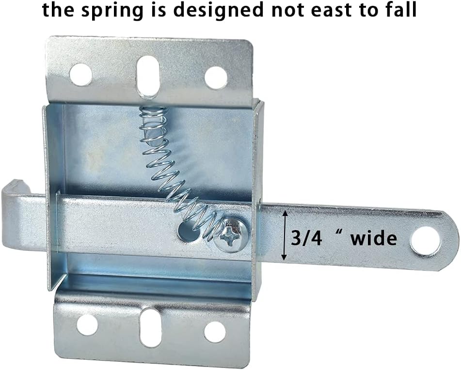 Garage Door Side Lock Inside Deadlock for Most Garage Door Galvanized Steel -2pack
