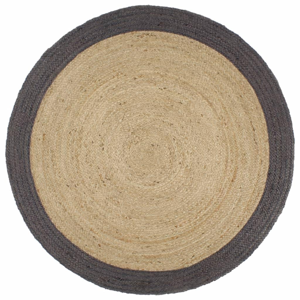 Tapis naturel tressé de 240 cm en jute pour une chambre cocooning